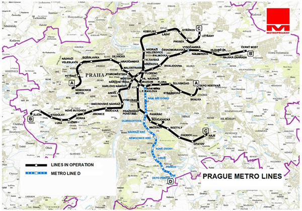 Figure 1 – Prague Metro Network_