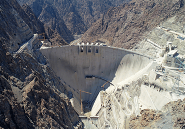 Figure 1_ Yusufeli Arch Dam shortly after completion of dam body construction works