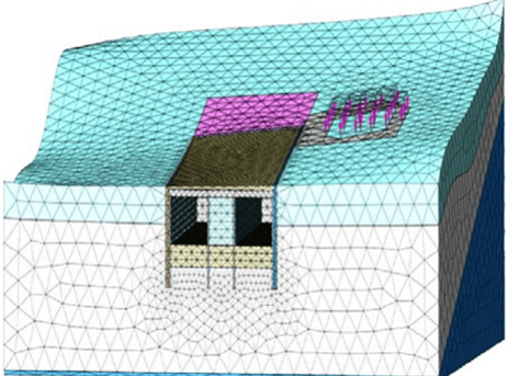 Figure 8_ MIDAS 3D finite element model