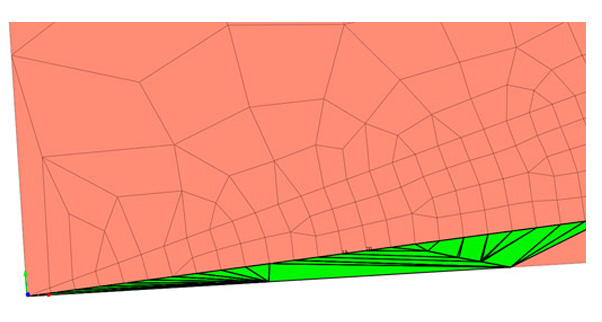 Figure 1_Distorted elements due to the transition from large elements to small ones