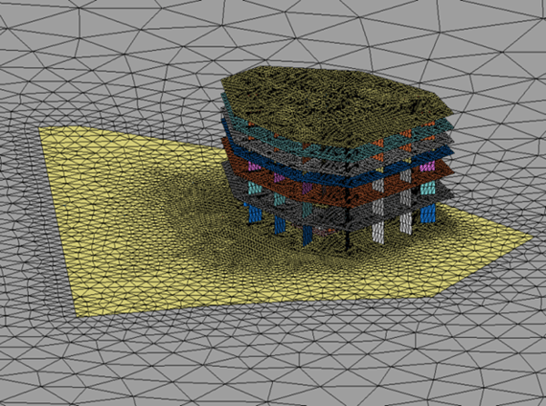 podium and basement levels