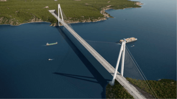 Rendering of a third Bosphorus Bridge
