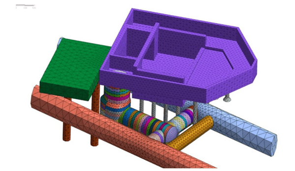 3D mesh for new SCL shaft and cross passages