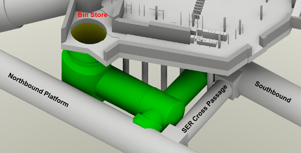 3D rendering of scl shaft